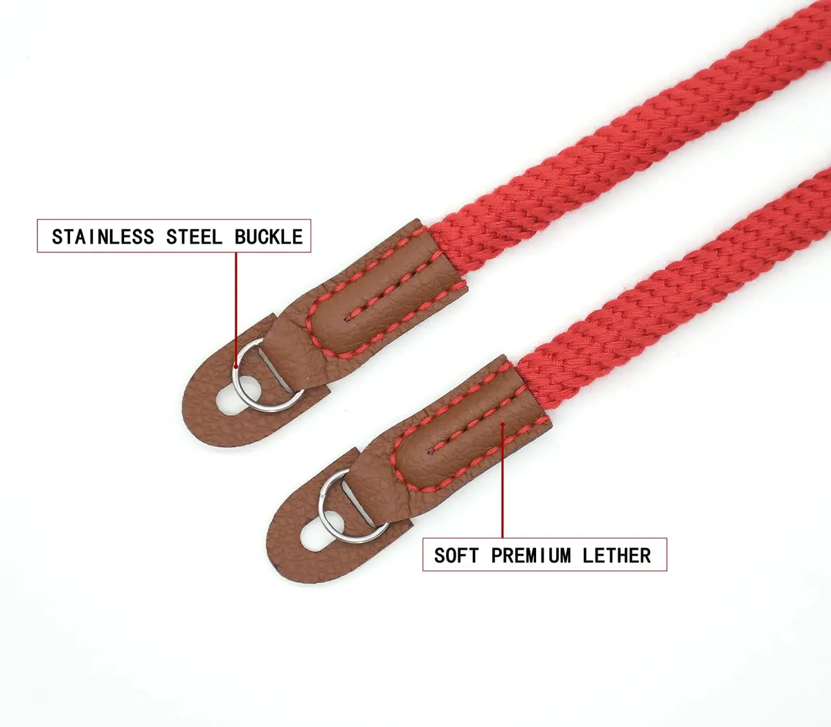 Eorefo Camera Rope Strap 100cm Soft Cotton | Vintage Neck Shoulder Belt for Mirrorless & DSLR Cameras - view 3