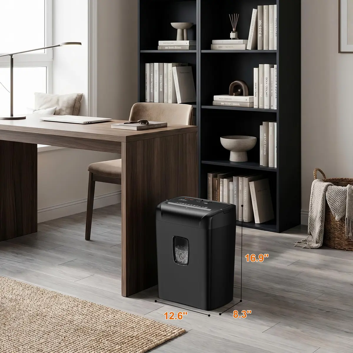 Bonsaii 15-Sheet Cross Cut Paper Shredder 6.67 kg (14.7 lb) | P-4 Security Level, 10-Min Run Time, Shreds CDs & Credit Cards - view 8