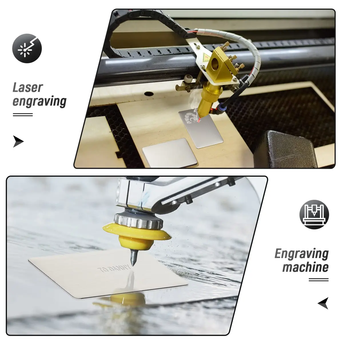 Yunsailing Stainless Steel Business Cards 86 x 54 mm | DIY Laser Engraving, 12 Pack - view 5