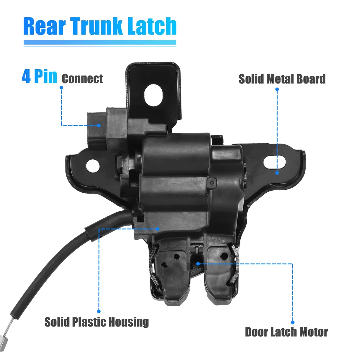 uxcell Tailgate Trunk Lift Gate Latch Lock Actuator for Ford Fusion 13-16 12cm (4.72"x4.33"x1.77") | Rear Side Replacement Part - view 4