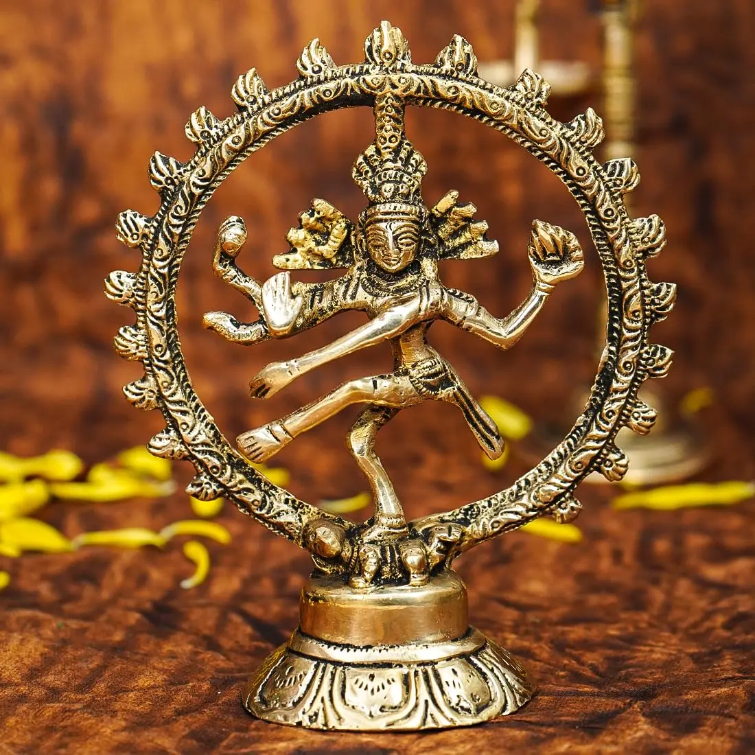 Ekhasa Brass Shiv Linga Statue for Home Decor, Puja Room, Office Desk | 70mm (2.75 in) | Traditional Religious Idol - main product image