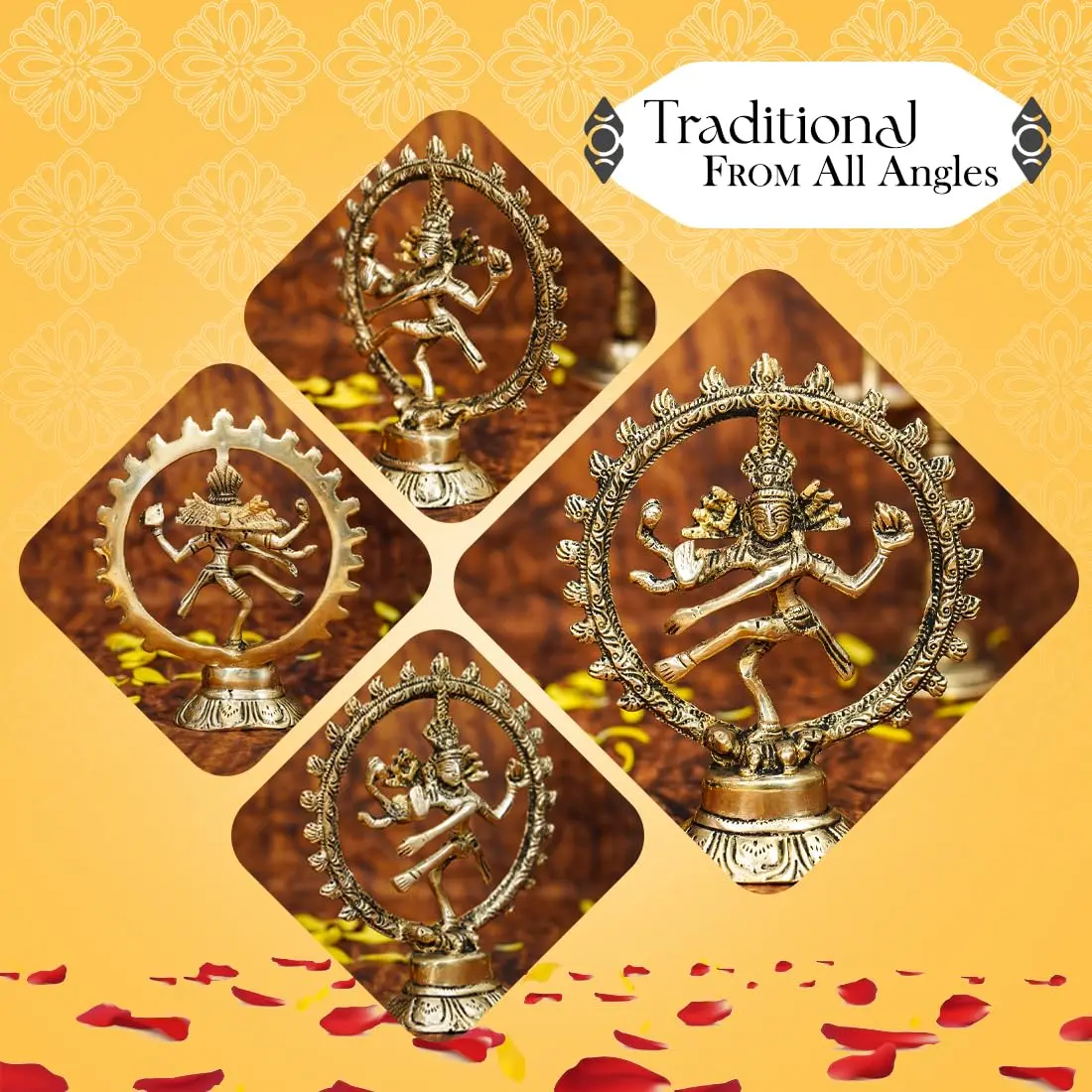 Ekhasa Brass Shiv Linga Statue for Home Decor, Puja Room, Office Desk | 70mm (2.75 in) | Traditional Religious Idol - view 3