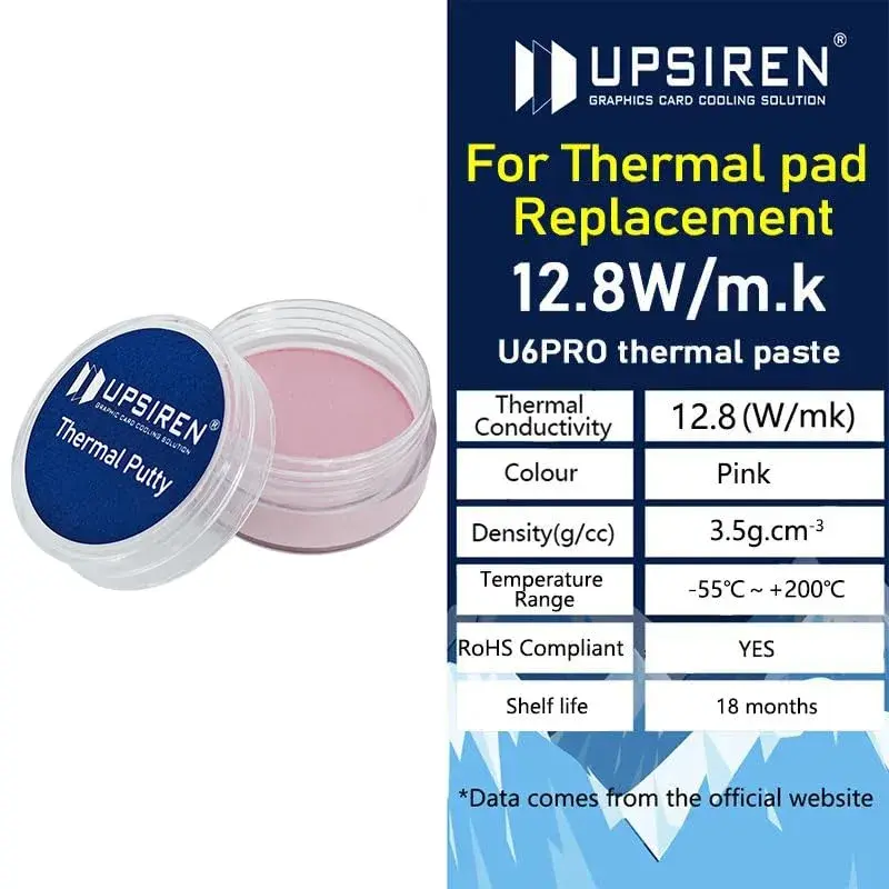 UPSIREN UTP-6 Thermal Putty 20g (0.71 oz) | 12.8W/mK High Conductivity for GPU VGA IC Processor - view 2
