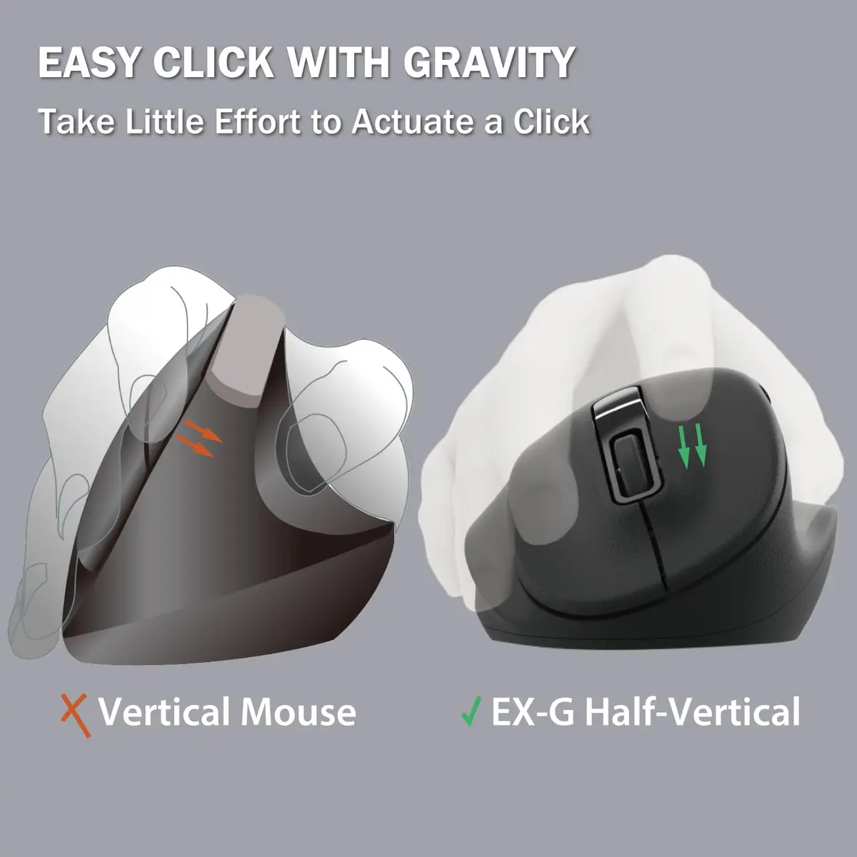 ELECOM Left Hand Wired USB Ergonomic Mouse, Silent Click, 2000DPI, 5 Buttons, BlueLED, Lsize Black (M-XGL31UBSKBK) - view 4