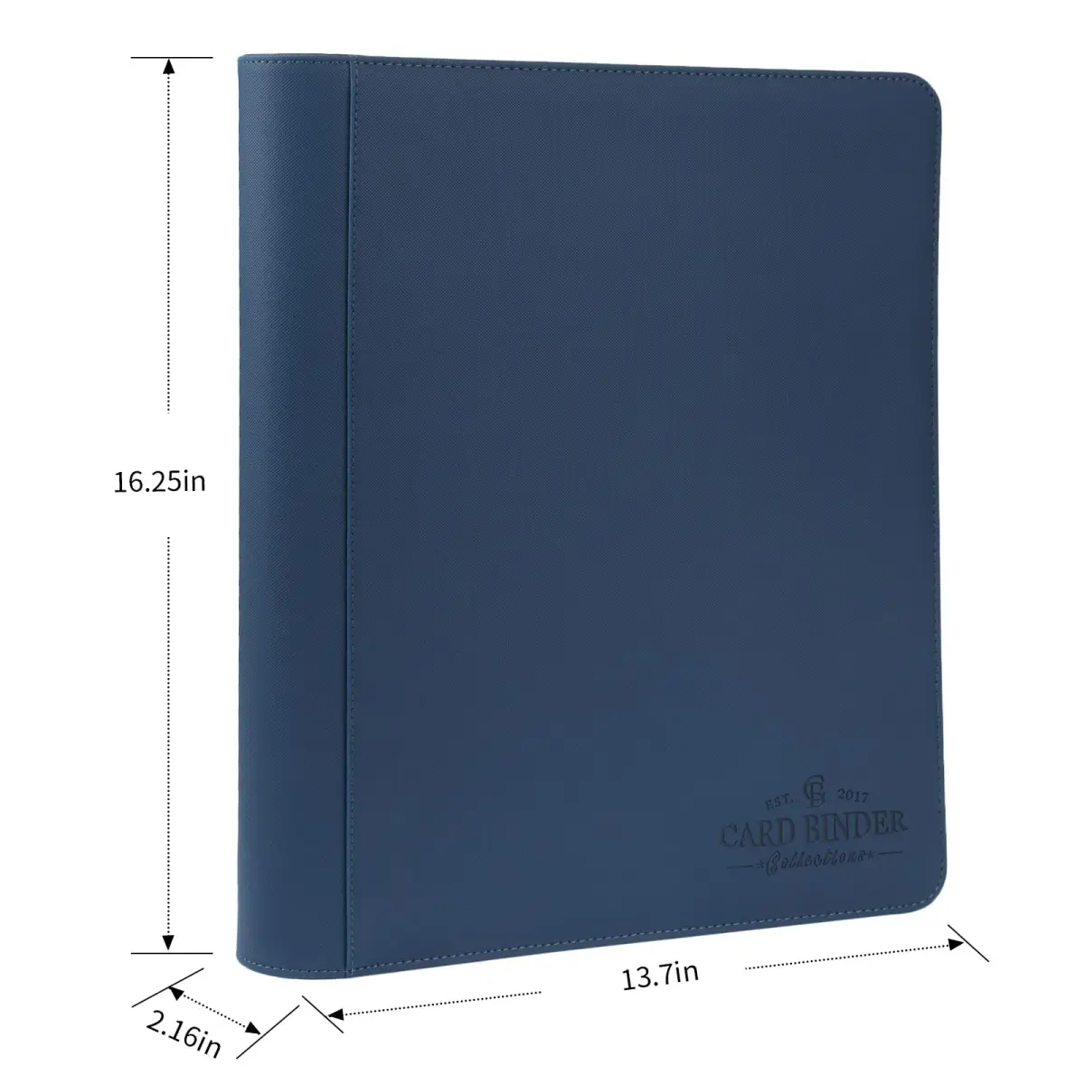 CARDBINDER Blue Toploader Binder with 16 Pages | Holds 288 Cards | PVC-Free EVA Foam & PU Leather - view 2