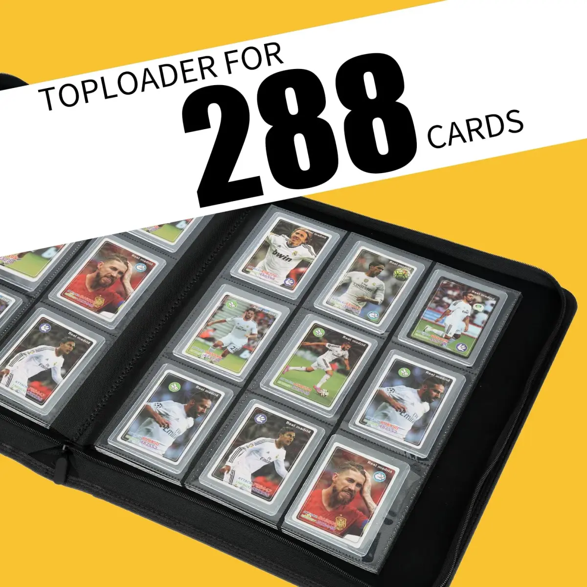 CARDBINDER Black Display Album 288 Cards (16 Pages) | Protects Collectibles with PU Leather - view 5