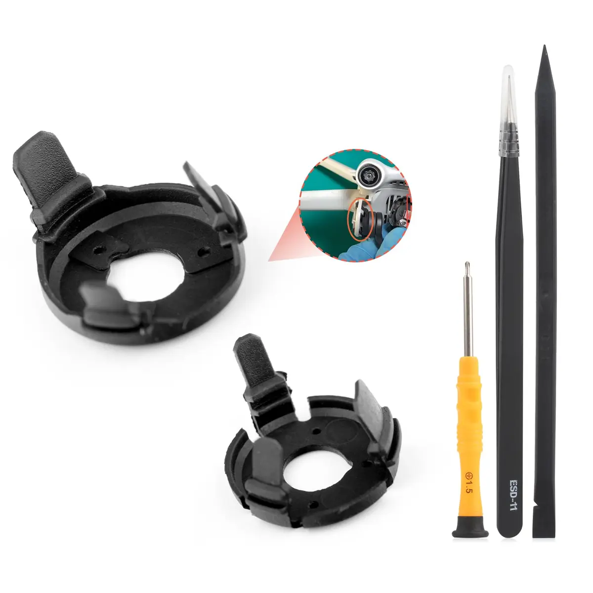 HBIHGHHONG Gimbal Shock Absorption Rubber Dampers for DJI Mini 3 Pro/Mini 3 with Repair Tools (Left & Right Rubber) - main product image