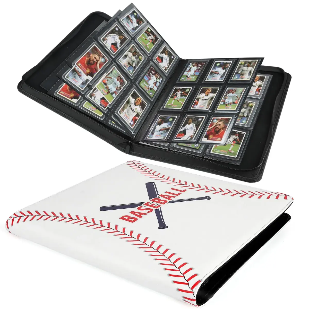 CARDBINDER 9-Pocket Toploader Binder with 16 Pages | Holds 288 Cards | White - main product image