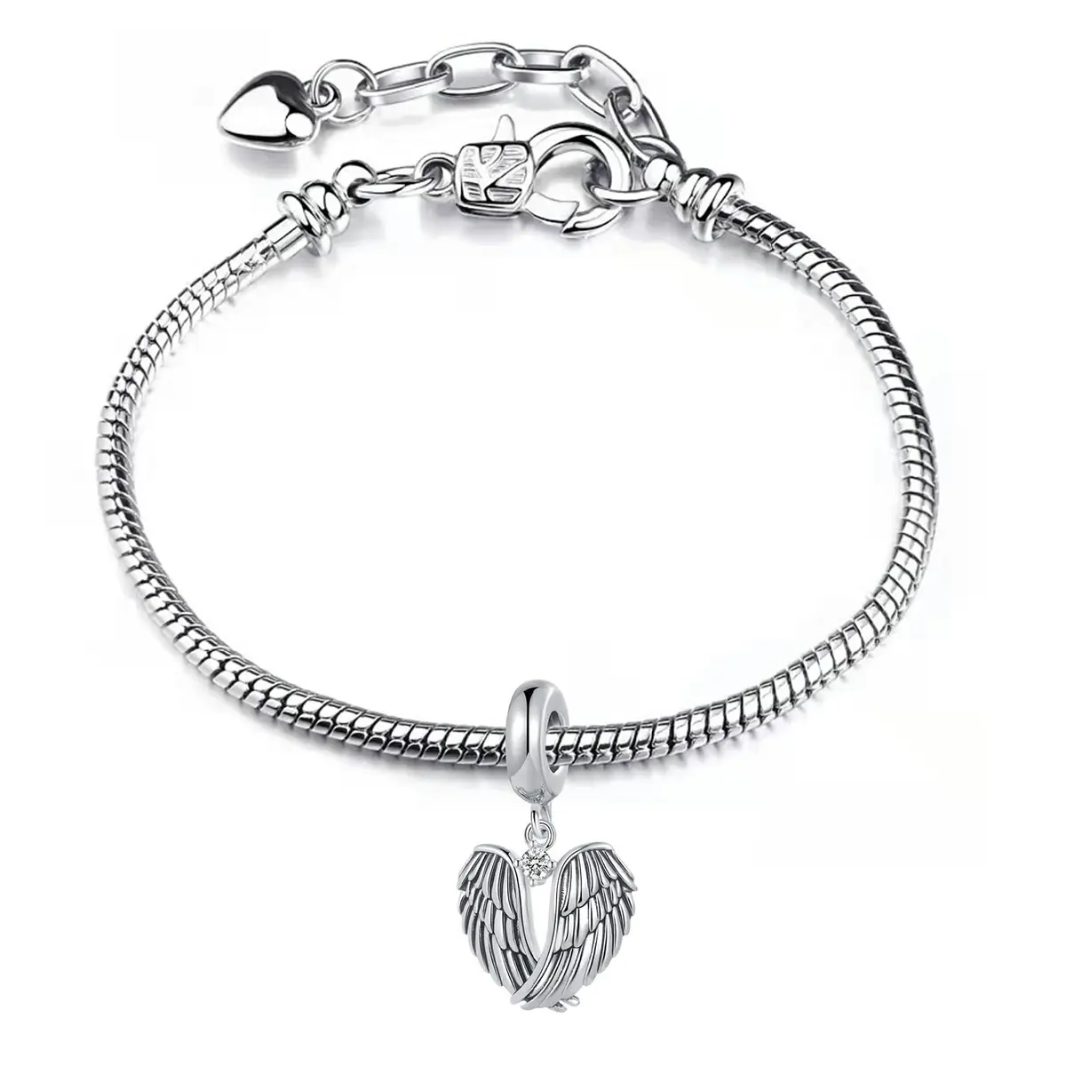NARTGO Guardian Angel Wings Dangle Charm 4.5mm-5.0mm Hole | Compatible with Pandora Bracelets - view 4