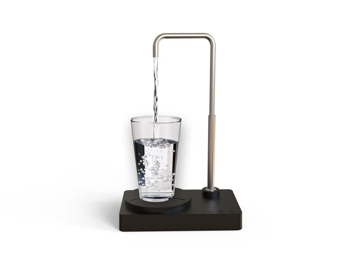 DeiryuRay Water Dispenser Intelligent Desktop Portable 1800mAh Battery | Adjustable Spout & Auto Memory - main product image