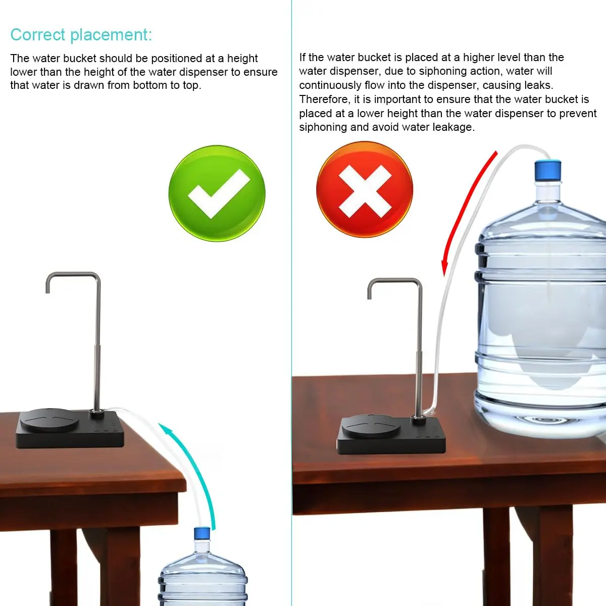 DeiryuRay Water Dispenser Intelligent Desktop Portable 1800mAh Battery | Adjustable Spout & Auto Memory - view 5