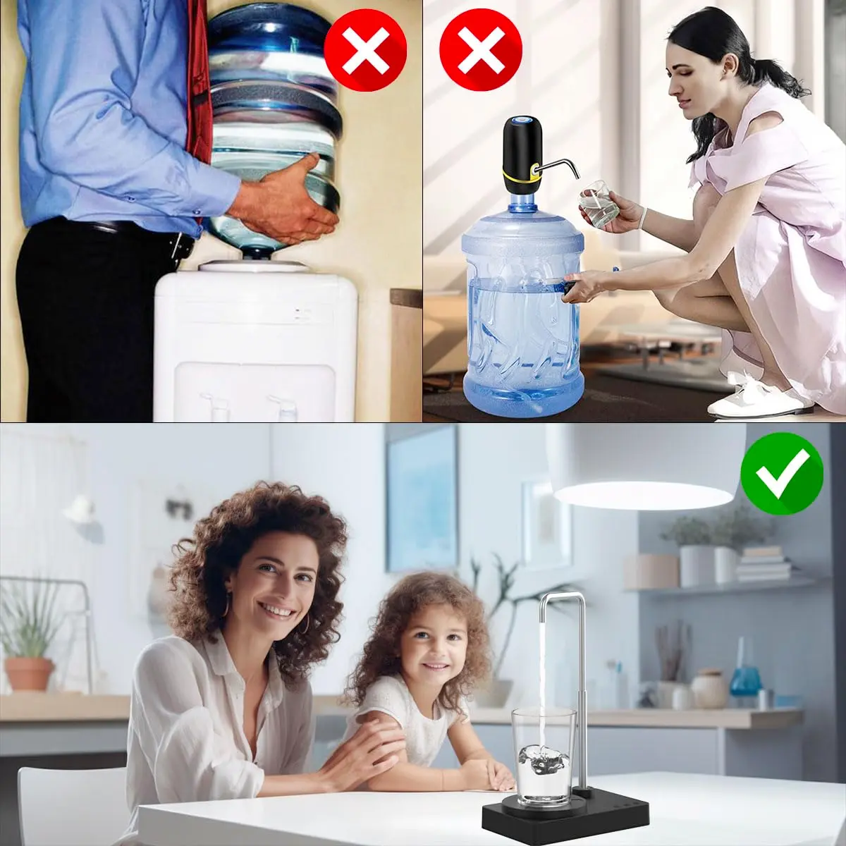 DeiryuRay Water Dispenser Intelligent Desktop Portable 1800mAh Battery | Adjustable Spout & Auto Memory - view 3