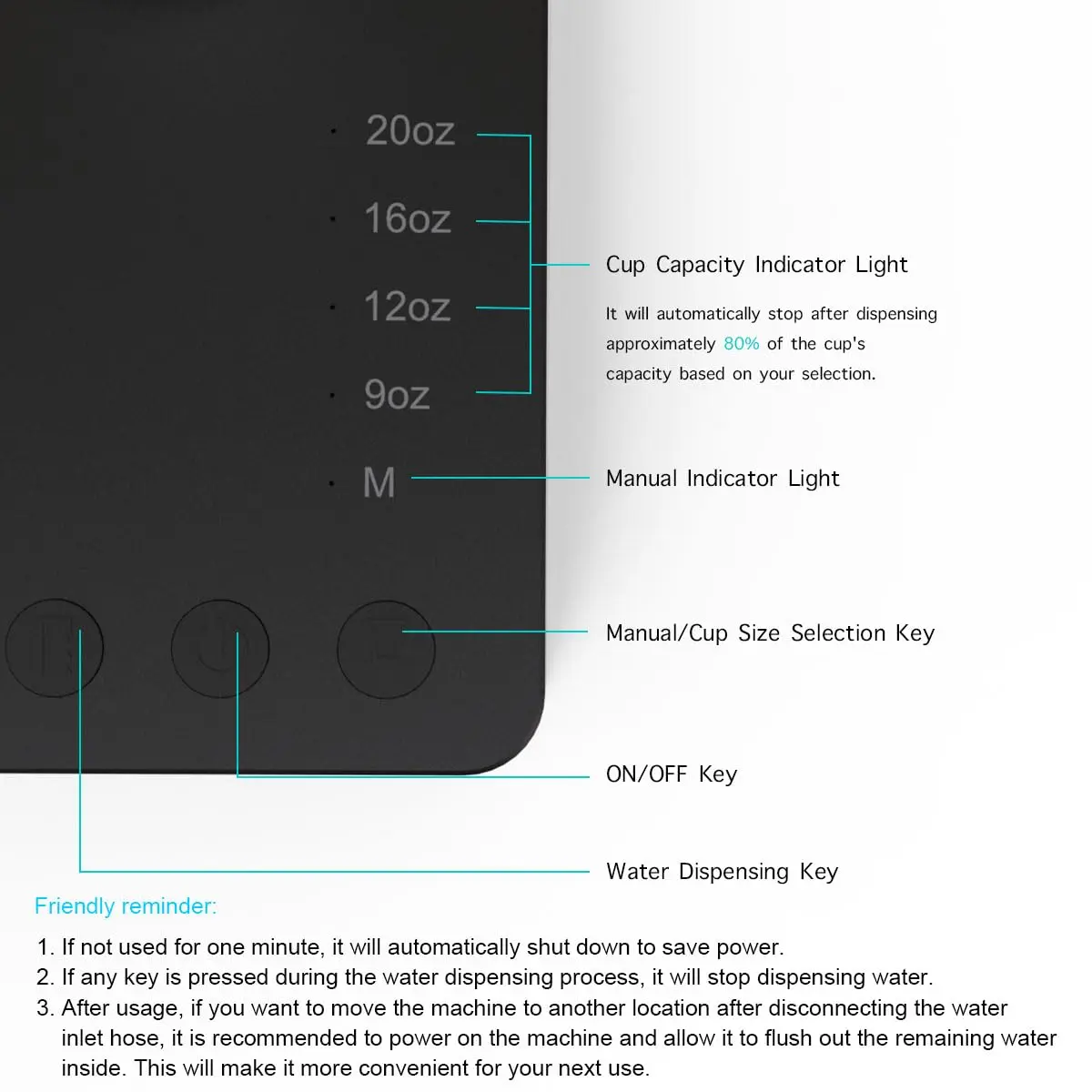 DeiryuRay Water Dispenser Intelligent Desktop Portable 1800mAh Battery | Adjustable Spout & Auto Memory - view 4