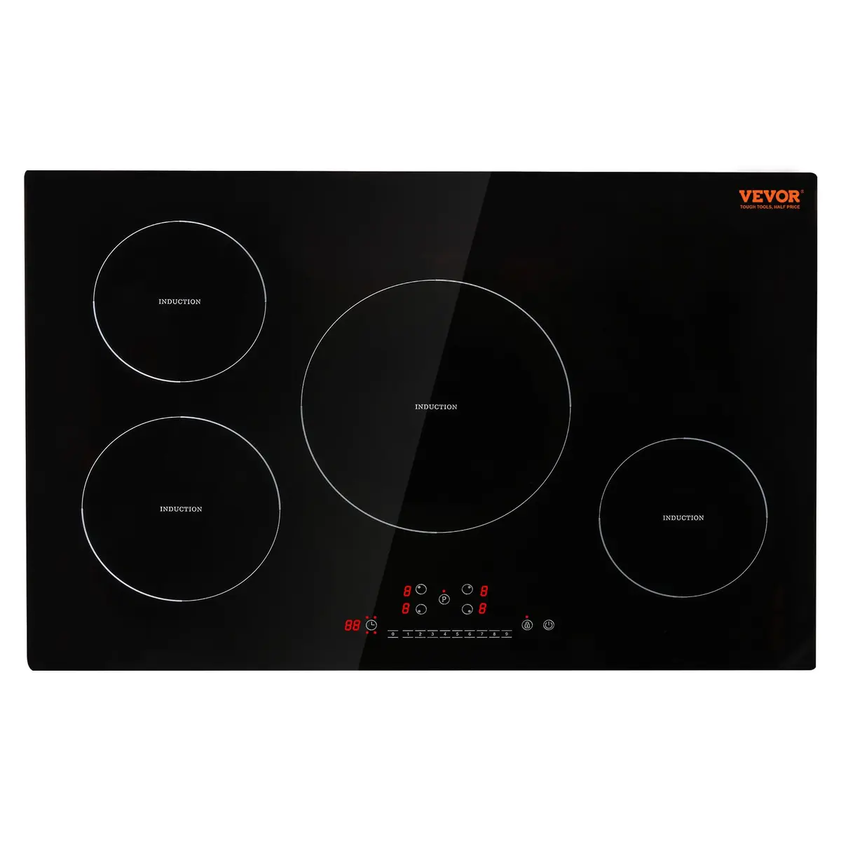 VEVOR Electric Cooktop 30'' 4 Burners | 7500W Induction Stove with Touch Control & Child Lock - main product image