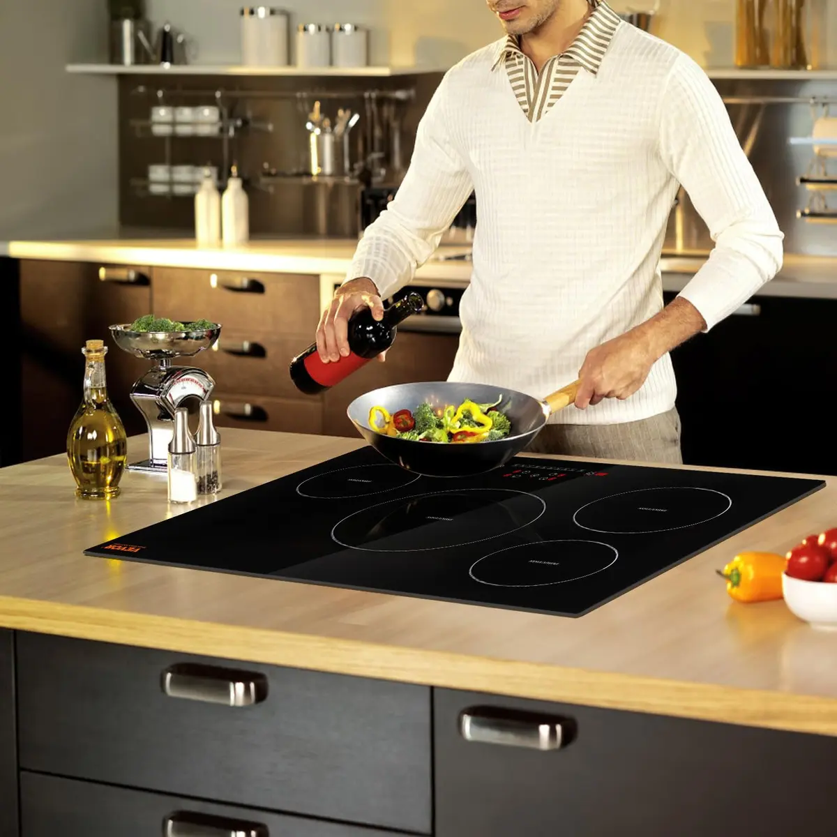 VEVOR Electric Cooktop 30'' 4 Burners | 7500W Induction Stove with Touch Control & Child Lock - view 8