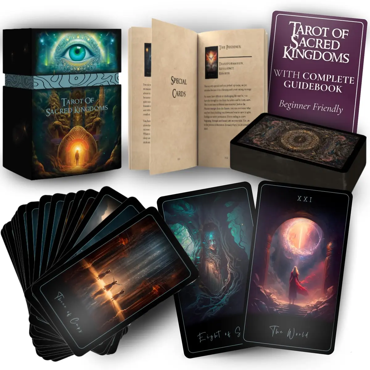 Earth Moon Magick Moon Tarot Cards 78-Card Deck for Beginners | Sacred & Shadow Work - main product image