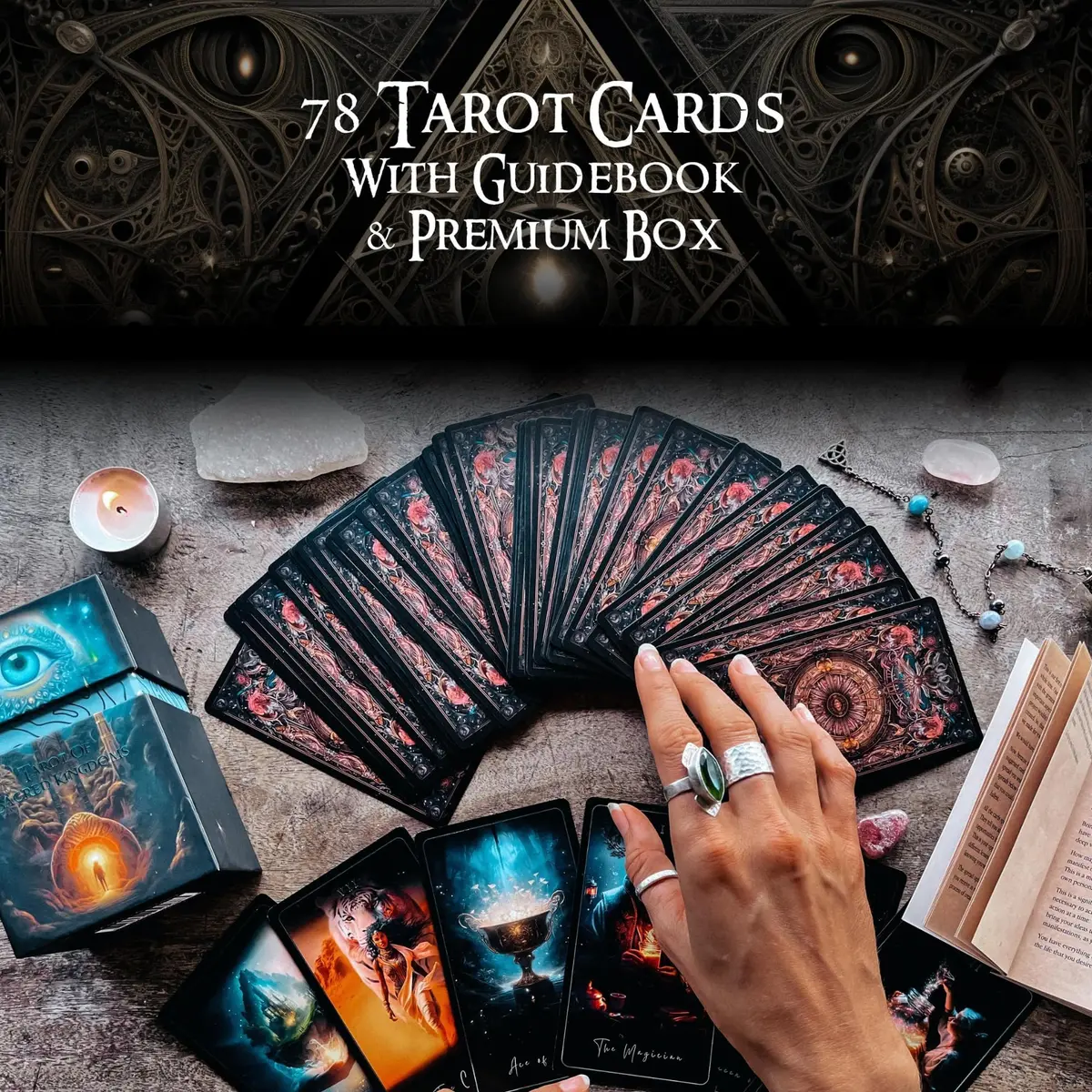 Earth Moon Magick Moon Tarot Cards 78-Card Deck for Beginners | Sacred & Shadow Work - view 8