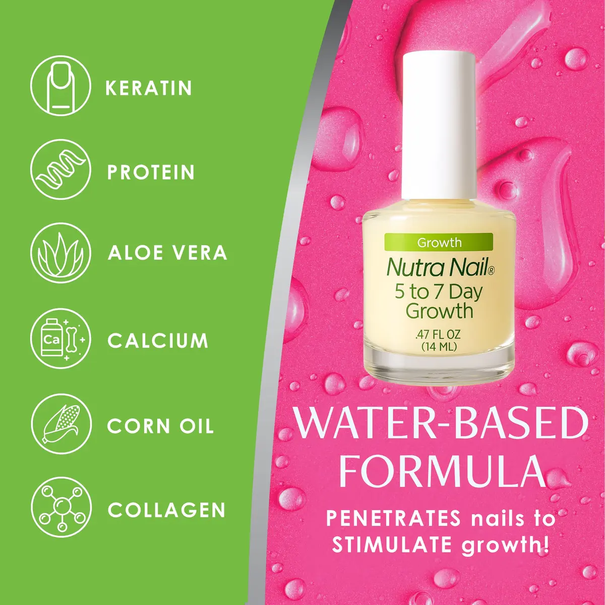 Nutra Nail 5 to 7 Day Growth Treatment Nail Strengthener 29.7ml (0.99 Fl Oz) | Repairs Brittle, Peeling, Cracked Nails - view 5