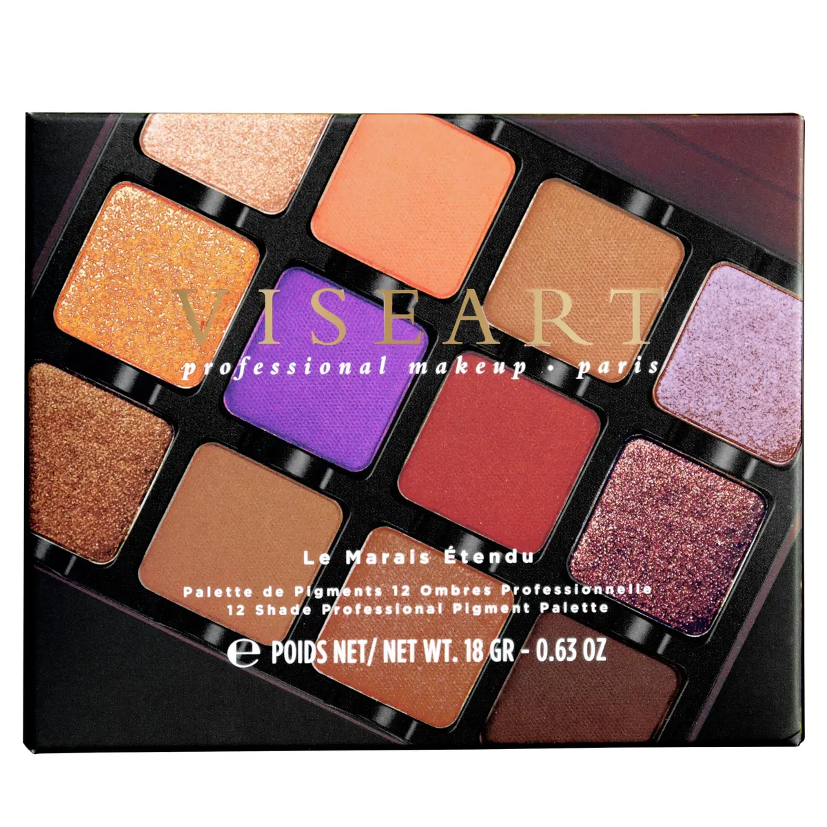 Viseart Paris Etendu Pro Luxe Makeup Palette (Le Marais) | 12 Ultra-Pigmented Shades for Unique Looks - view 7