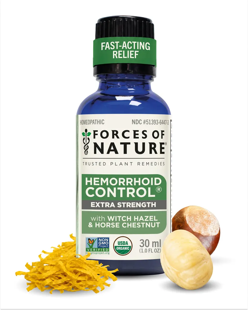 Forces of Nature Hemorrhoid Treatment Extra Strength 30ml | Fast Relief Oil for Acute & Chronic Hemorrhoids - main product image