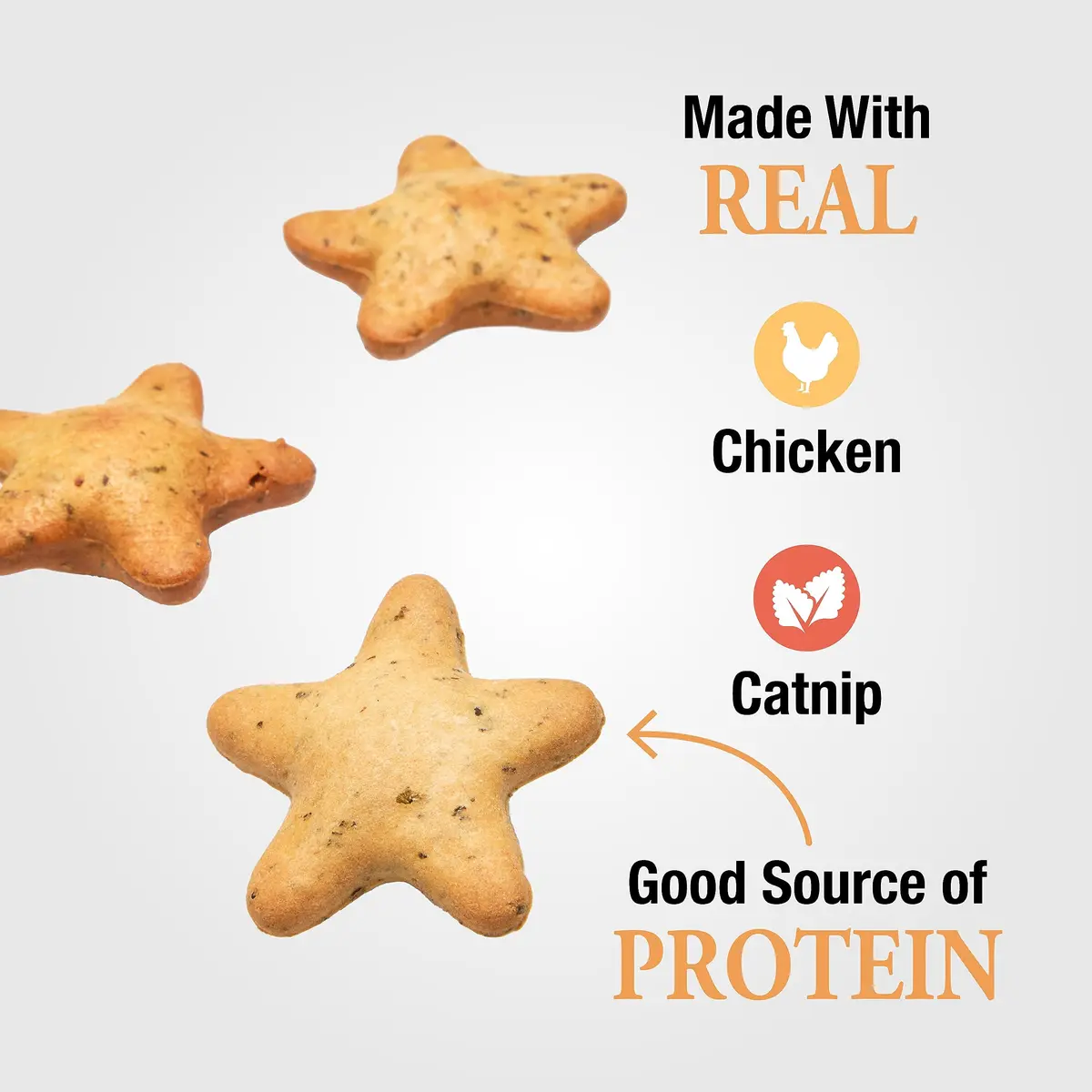 Good ‘N’ Tasty Spinning Stars Cat Treat & Toy 1.5 oz | Interactive, Low Calorie with Real Chicken & Catnip - view 3