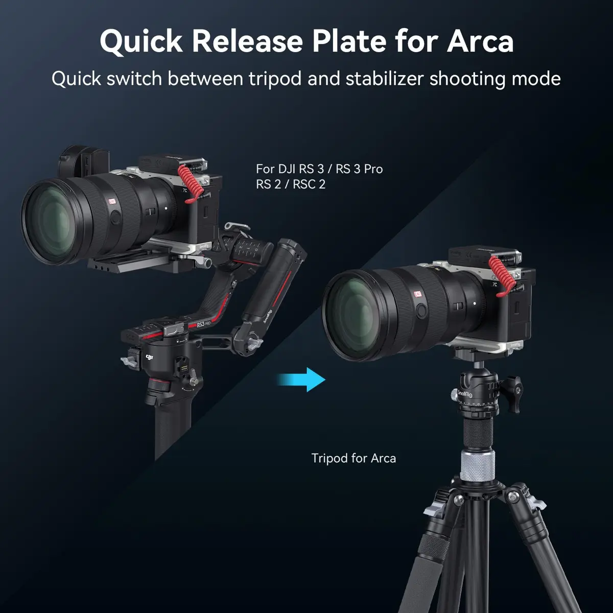 SmallRig Base Plate for Sony A7C II/A7CR 4439 (Silver) with Arca-Swiss Quick Release & Magnetic Wrench | 62g Aluminum Alloy - view 2