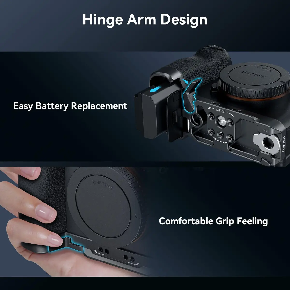 SmallRig Base Plate for Sony A7C II/A7CR 4438 with Arca-Swiss Quick Release Plate | 68g (2.4 oz) - view 4