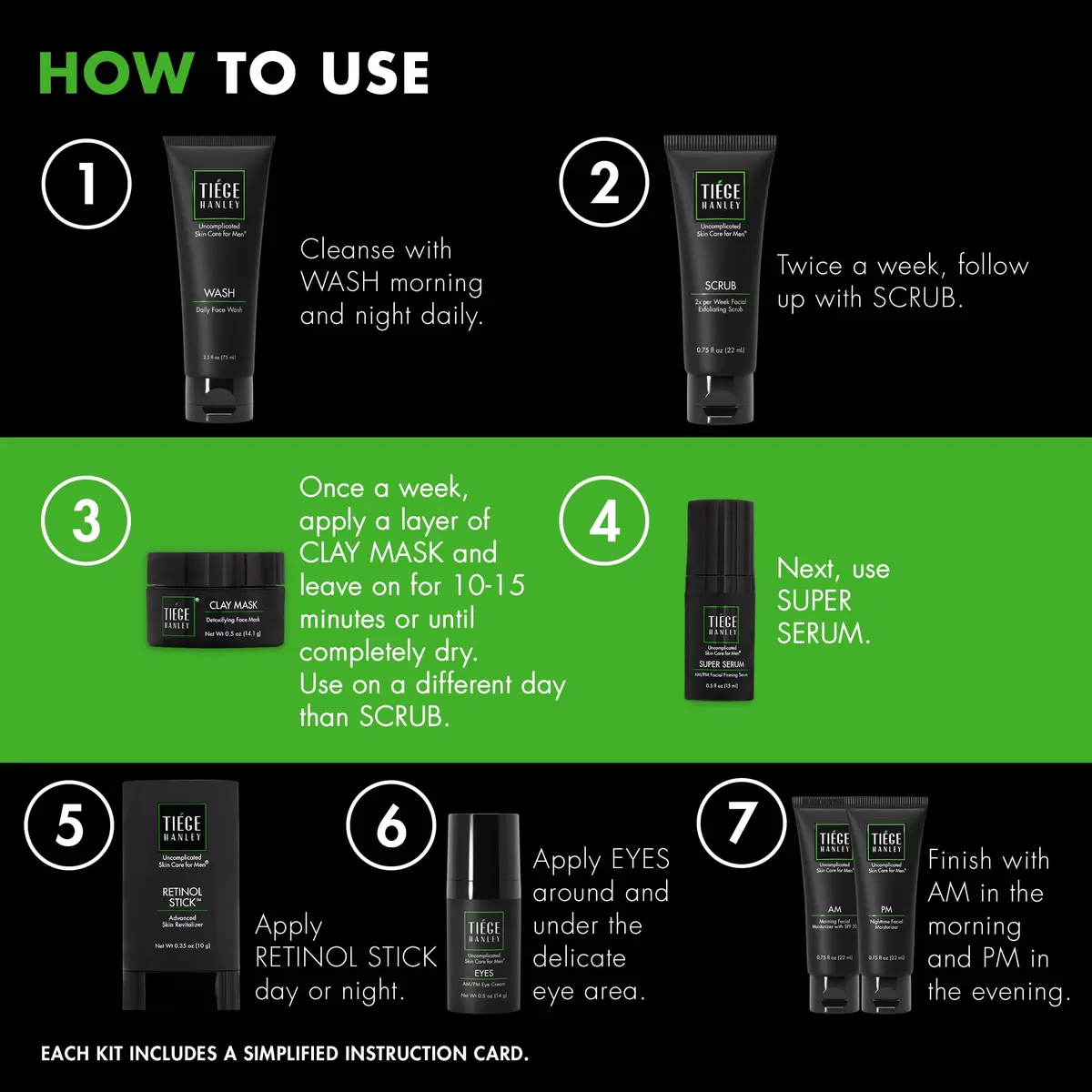 Tiege Hanley Rejuvenation Men's Skin Care Set, 30-Day, 8 Piece Kit | Anti-Aging & Hydrating - view 5