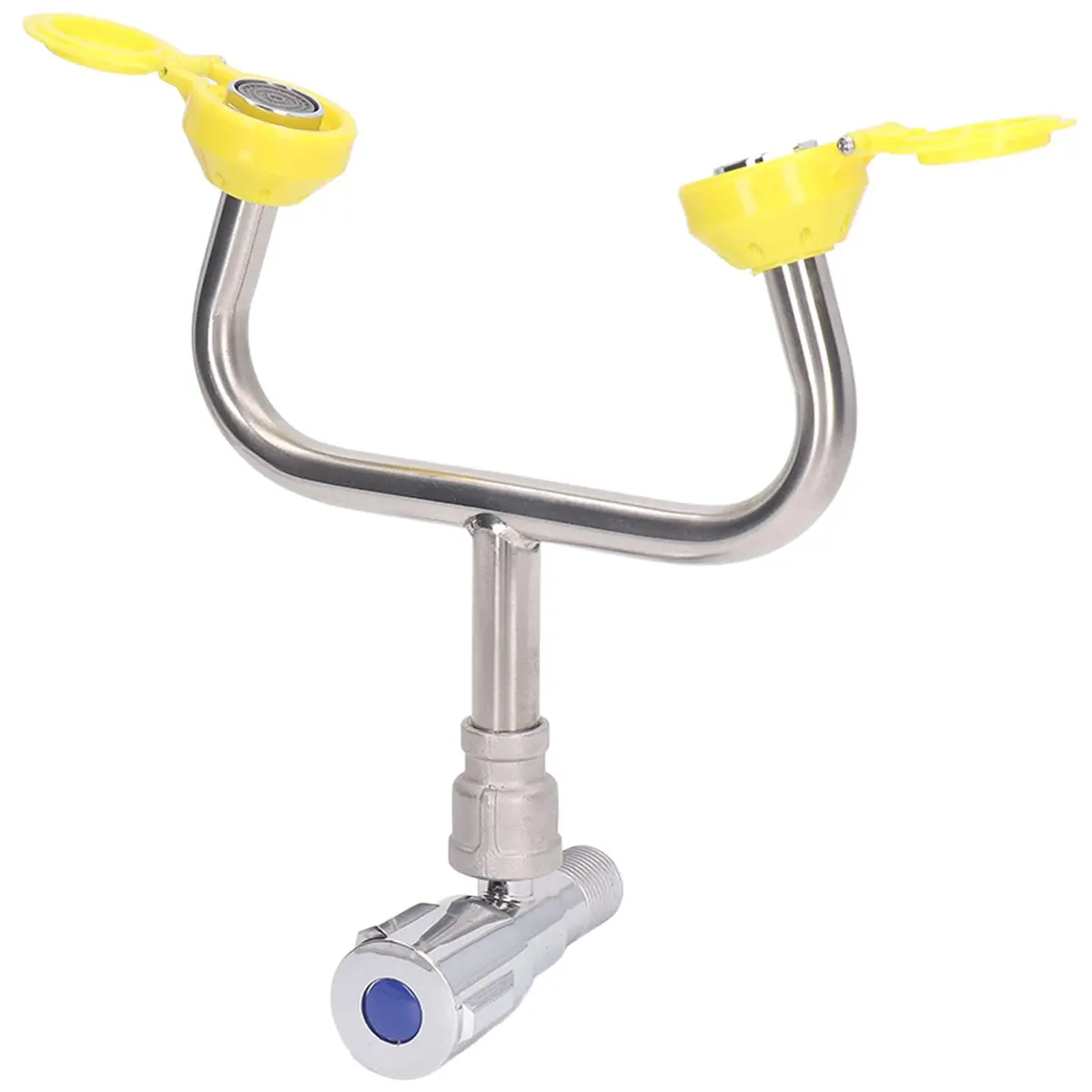 DAUERHAFT Faucet Mounted Emergency Eyewash Station with 2 Inflatable Nozzles & Flip Top Dust Cover | Continuous Flow - view 6