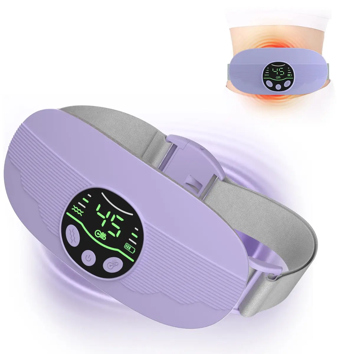HOTBAG Cordless Heating Pad for Cramps | Purple | Fast Relief for Menstrual Pain - main product image