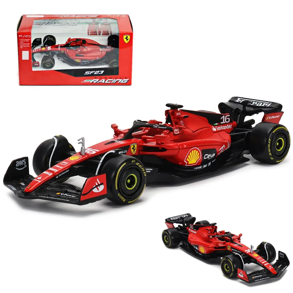 HTLNUZD 1:43 SF23 Alloy Racing Car for Ferrari | Diecast Model Collectible (120 chars) - main product image