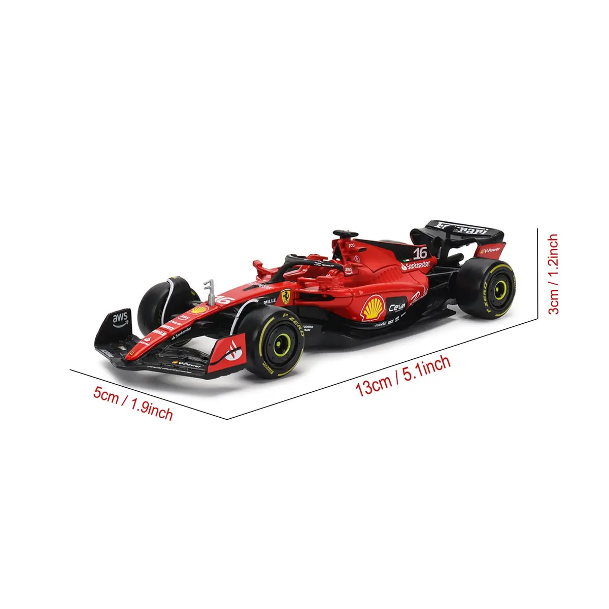 HTLNUZD 1:43 SF23 Alloy Racing Car for Ferrari | Diecast Model Collectible (120 chars) - view 5
