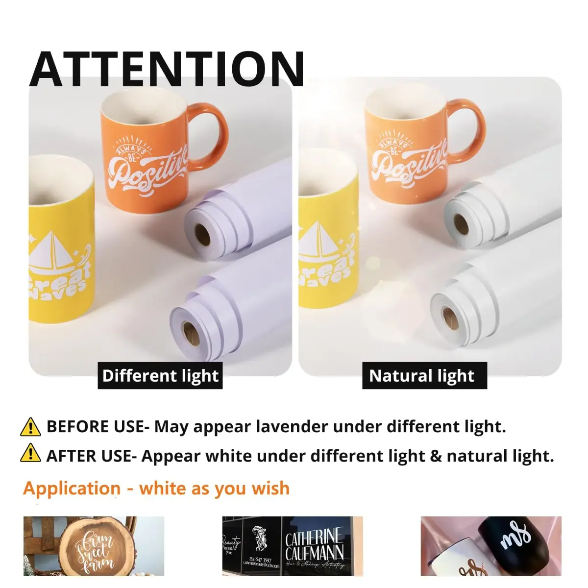 HTVRONT Matte White Permanent Vinyl Roll 12in x 65ft | Large Size & Durable - view 7