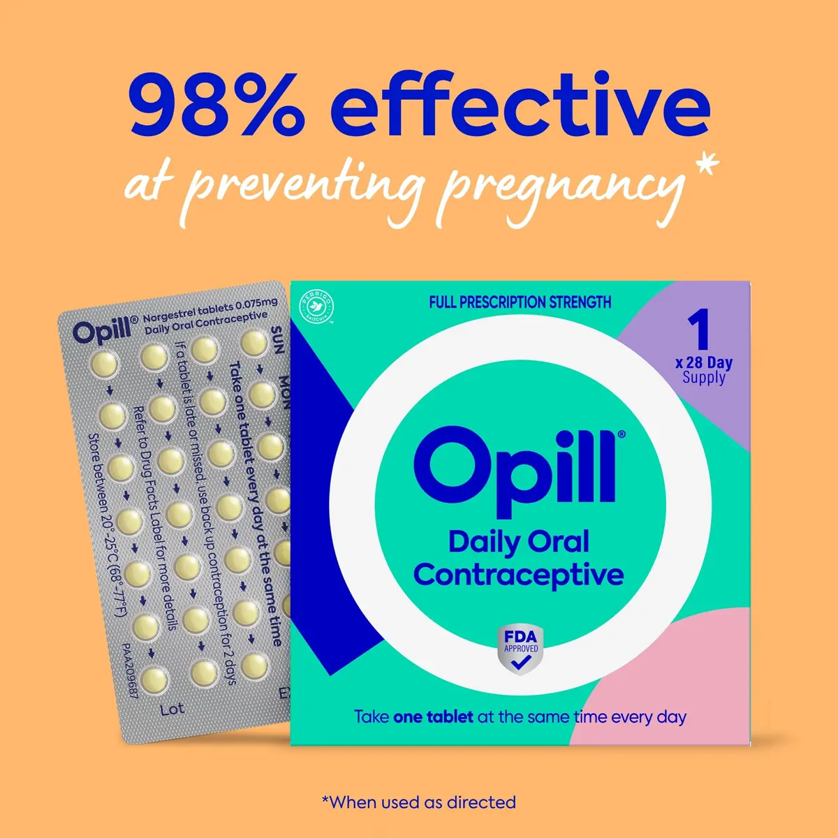 Opill Daily Birth Control Pills 84 Count | FDA-Approved OTC Progestin-Only Contraceptive - view 2