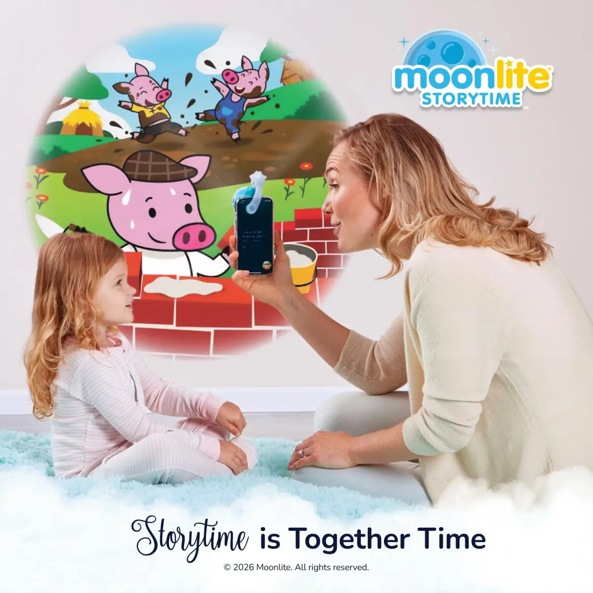 Moonlite Storytime Projector + The Three Little Pigs Single Story | Interactive Learning Toy for Ages 2-6 - view 2