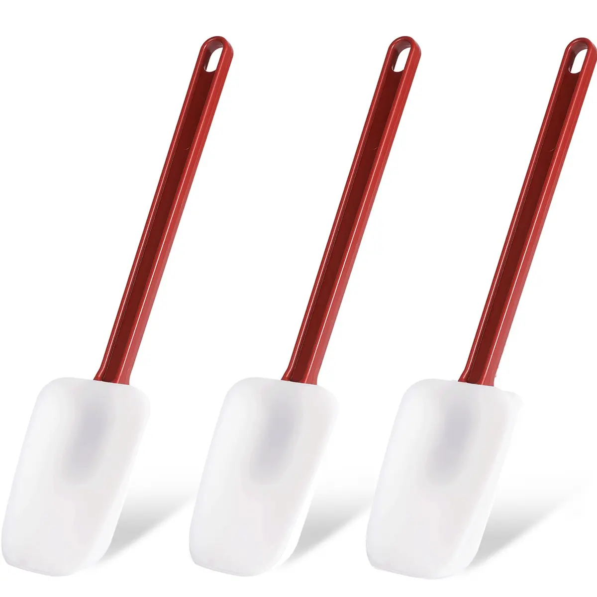 heffiso Silicone Rubber Spatula and Spoon Set of 3, 9.5 Inches | Heat Resistant up to 260°C (500°F) - main product image
