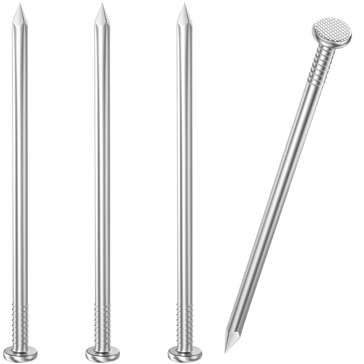 VGBUY Stainless Steel Hardware Nails 2-1/2 Inch (63.5mm) Flat Head | 120PCS for Picture Hanging - main product image