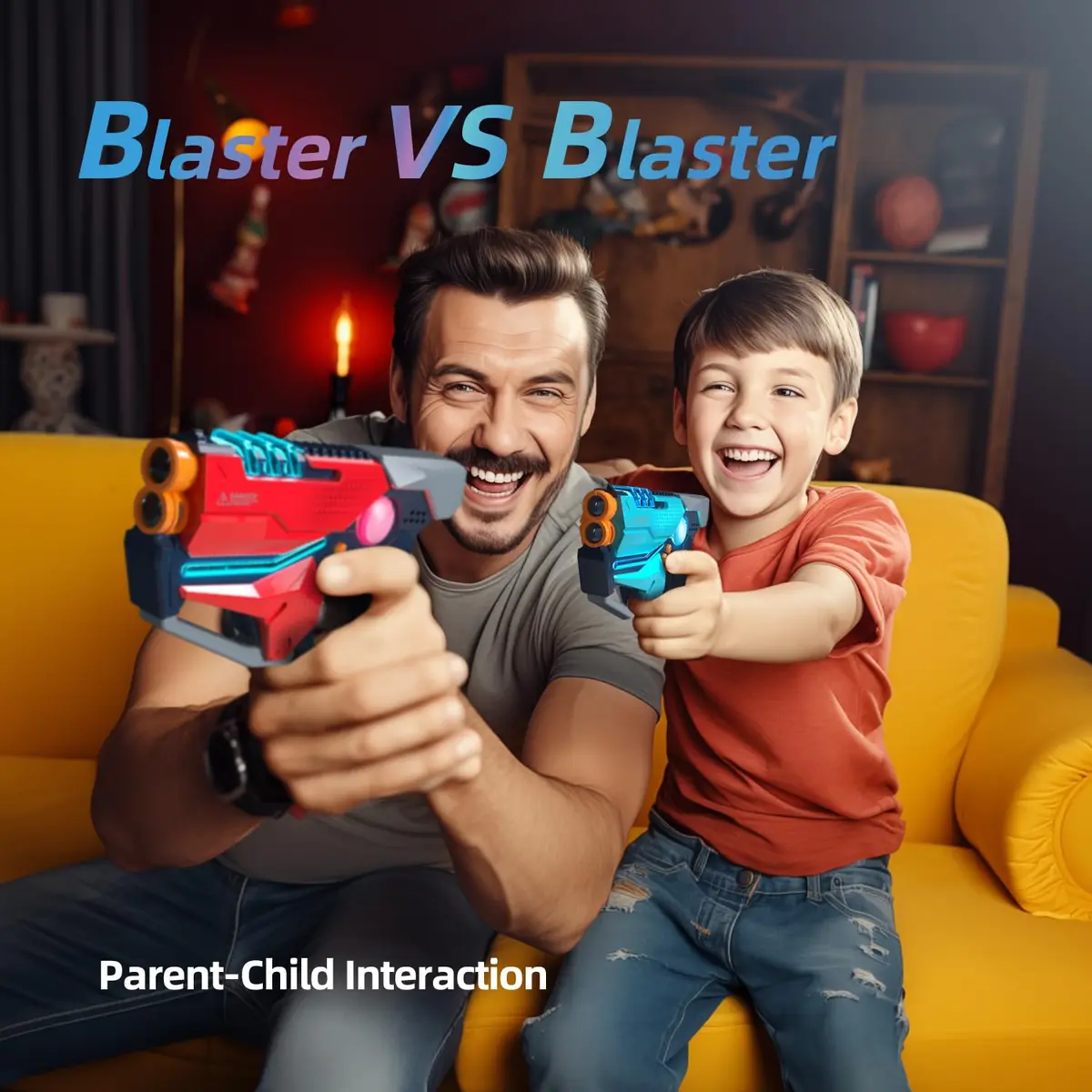 TG BLOCKS Laser Tag Set of 2 with LED Vests | Futuristic Sci-Fi Design & Advanced Gameplay Options - view 7