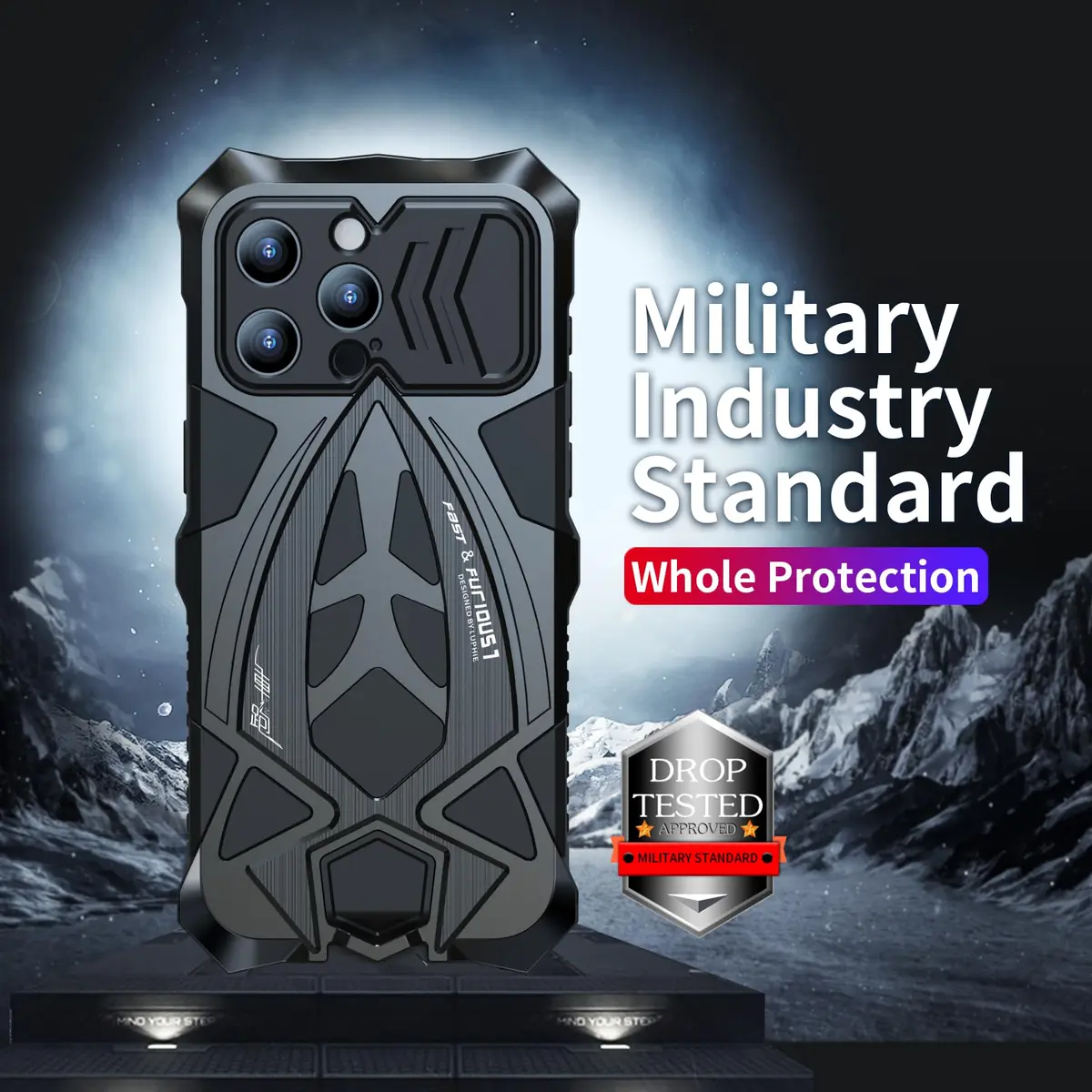 Lunivop Heavy Duty Metal Case for iPhone 15 Pro Max 6.7'' | Military Grade Armor - view 2