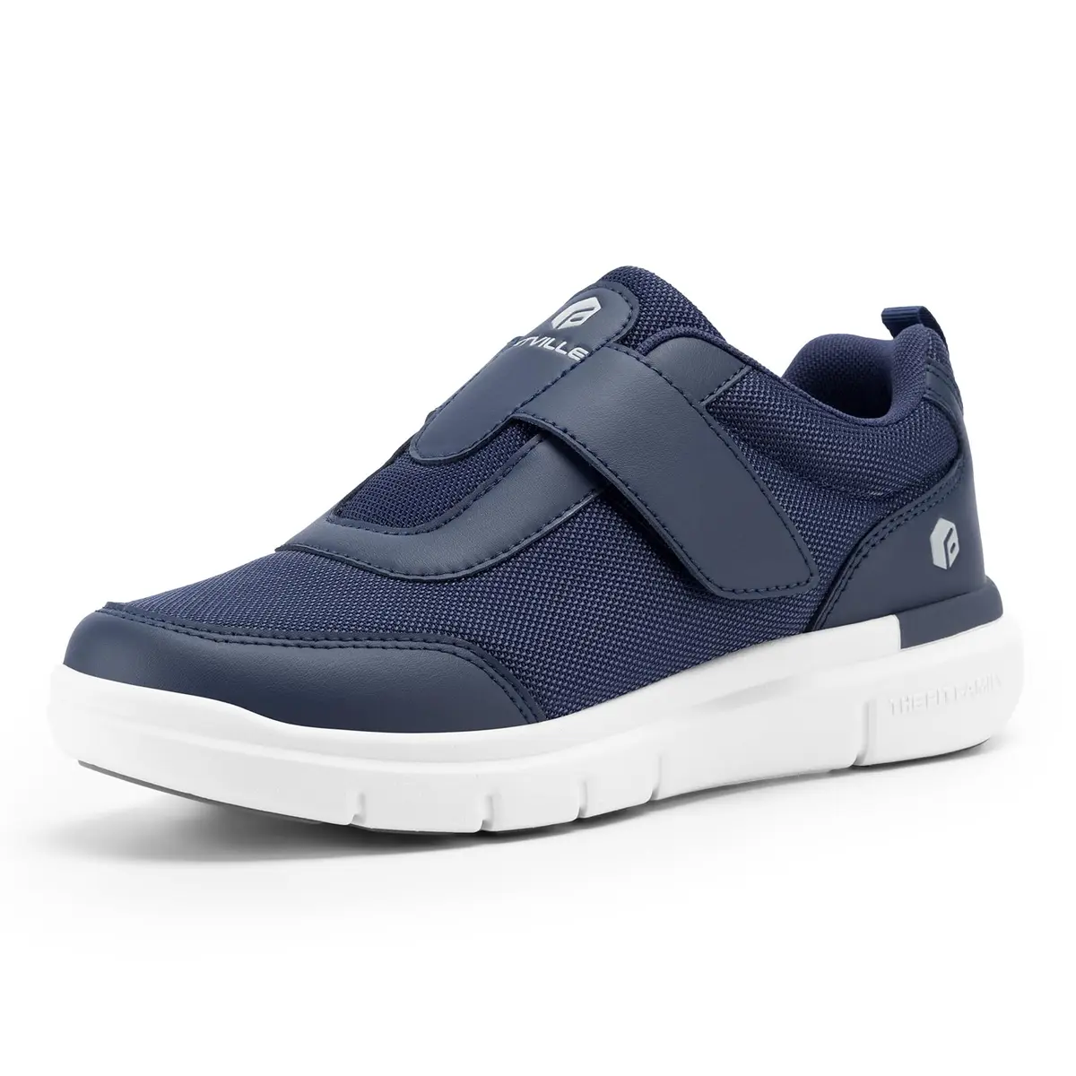 FitVille Diabetic Shoes for Men Extra Wide Width Orthopedic Swollen Feet Shoes, Neuropathy Foot Pain Relief Walking Sneakers for Elderly Seniors with Parkinson's (Dark Blue, XX-Wide 10) | Comfortable Wide Fit Footwear - main product image