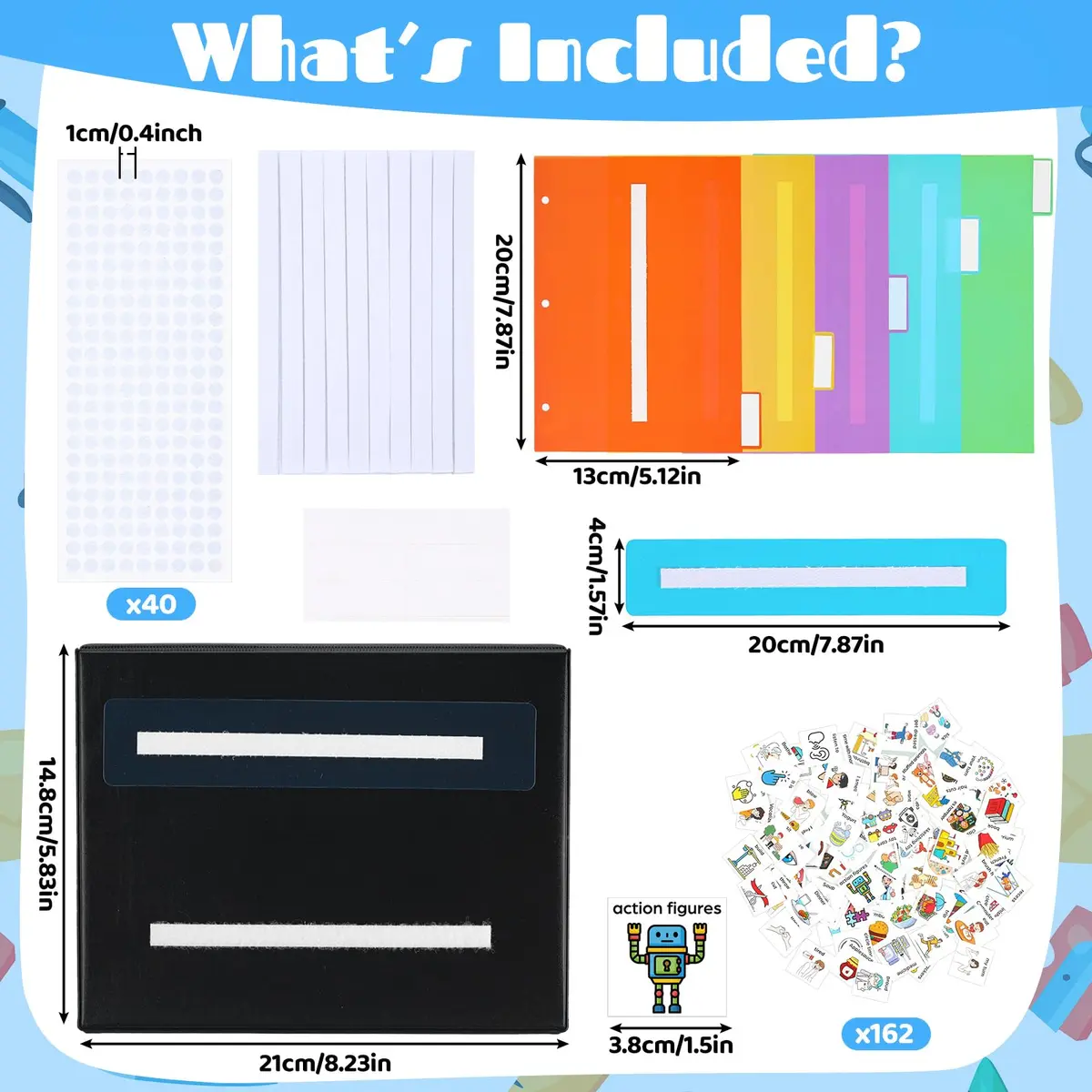 Resurhang 162 Cartoon Communication Book Autism Speech Binder 21x14.8cm | Visual & Engaging Communication Tool - view 2