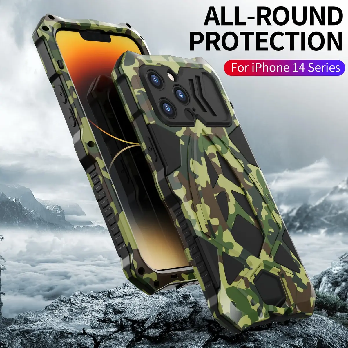Lunivop for iPhone 15 Pro Max Case Metal Heavy Duty Camouflage | Military Grade 6.7'' - view 5