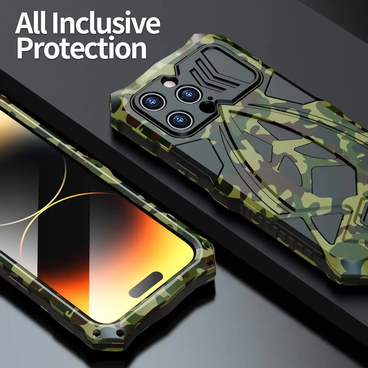 Lunivop for iPhone 15 Pro Max Case Metal Heavy Duty Camouflage | Military Grade 6.7'' - view 6