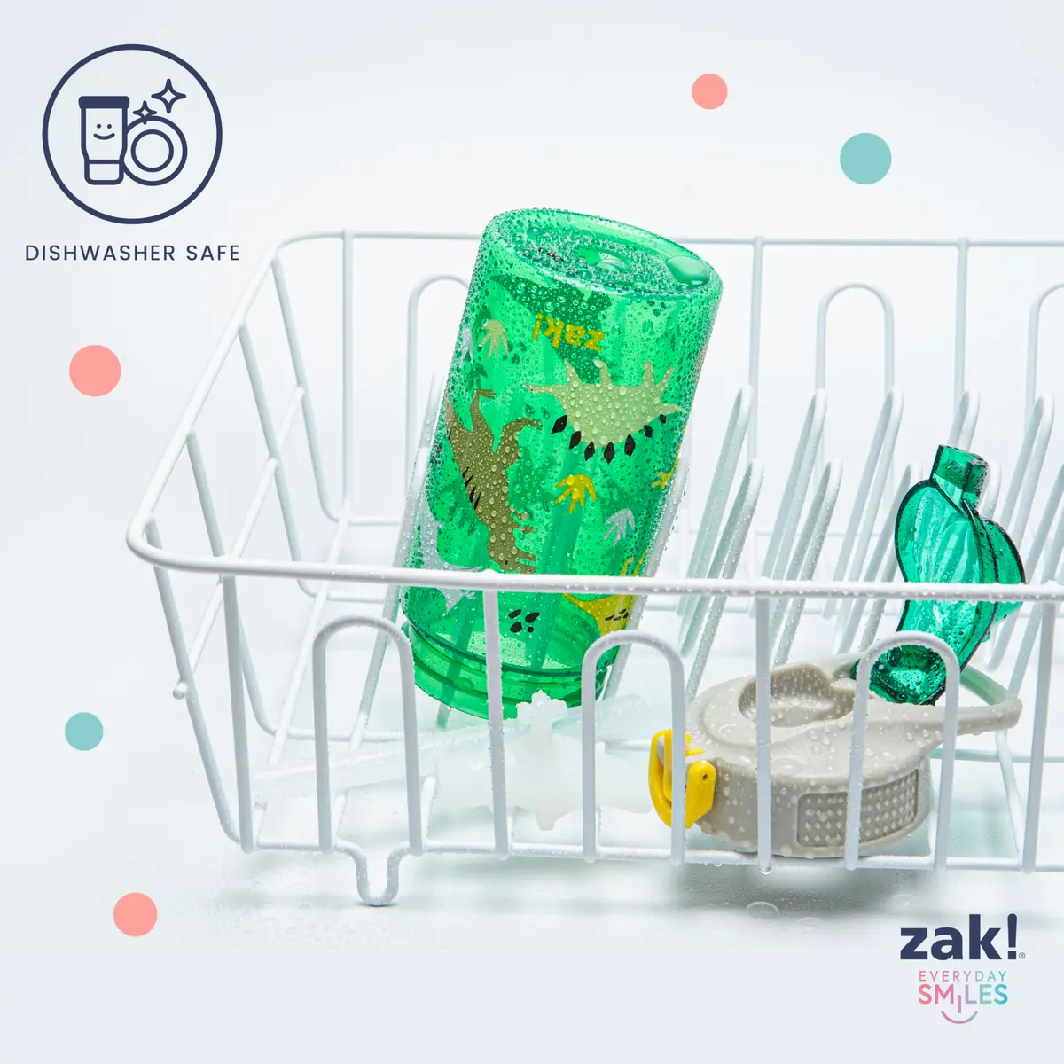 Zak Designs Bluey Sage 16oz (473ml) Leak-Proof Straw Kids Water Bottle | BPA-Free PP Plastic - view 8