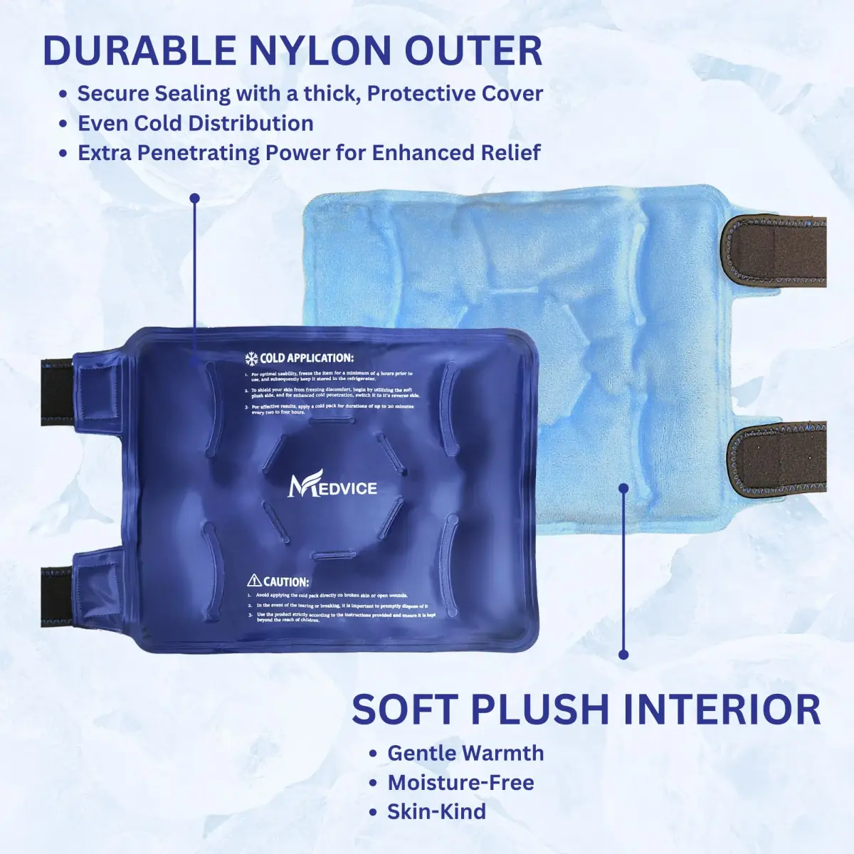 MEDVICE Knee Ice Pack Wrap with Cold Compression for Pain Relief, Swelling & Inflammation | 25.4 oz (720 g) - view 4