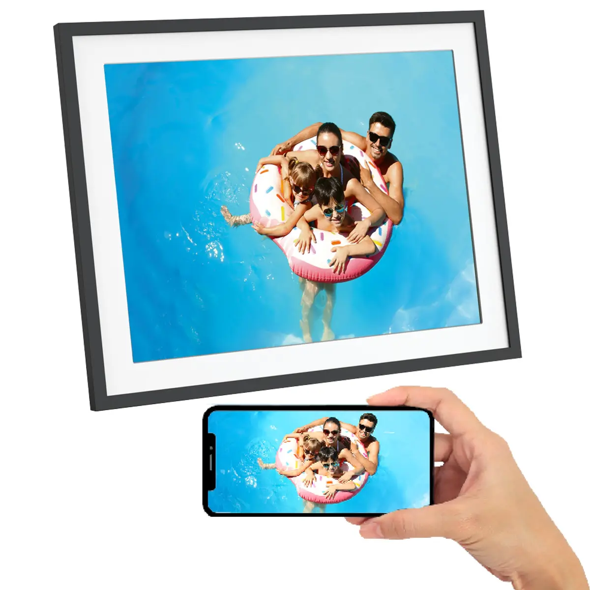 AgfaPhoto WiFi Frameo Digital Picture Frame, 17 Inch Touchscreen Display with 32GB Storage - main product image