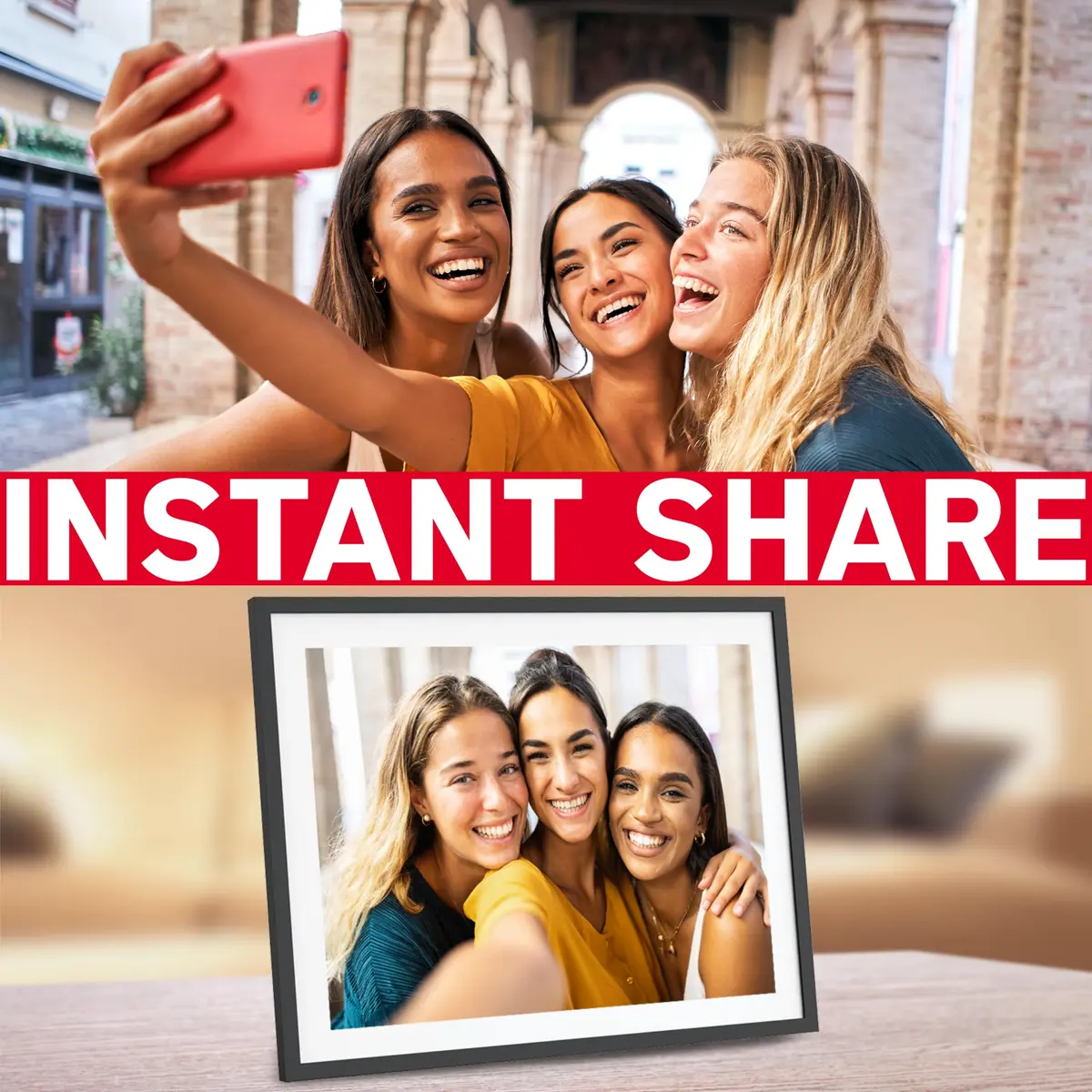 AgfaPhoto WiFi Frameo Digital Picture Frame, 17 Inch Touchscreen Display with 32GB Storage - view 6