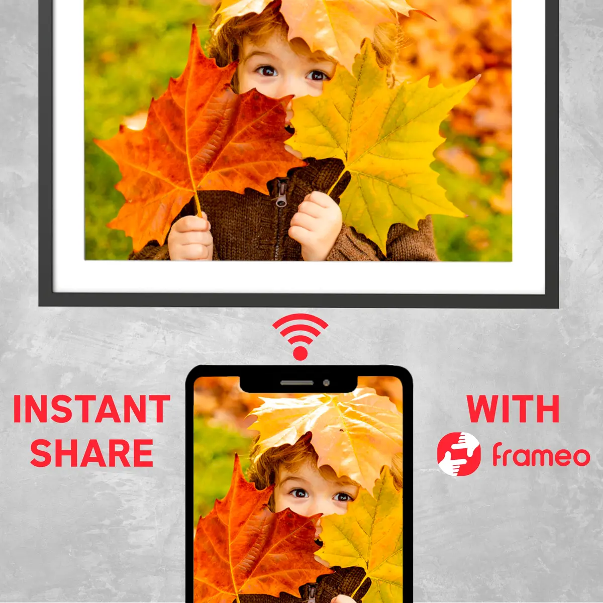 AgfaPhoto WiFi Frameo Digital Picture Frame, 17 Inch Touchscreen Display with 32GB Storage - view 2