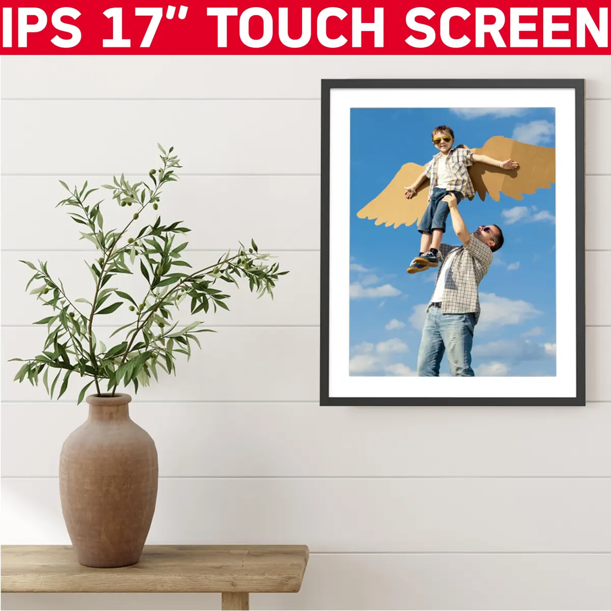 AgfaPhoto WiFi Frameo Digital Picture Frame, 17 Inch Touchscreen Display with 32GB Storage - view 3