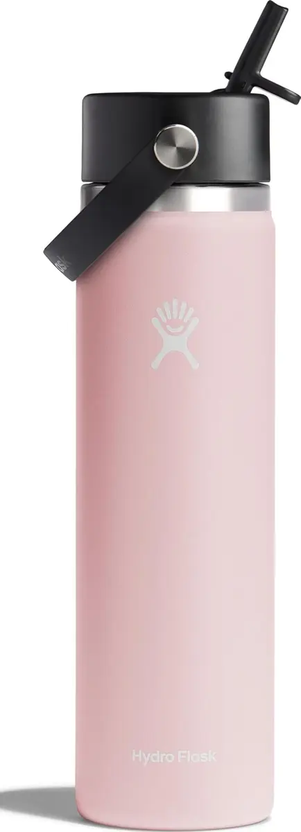 Hydro Flask Wide Mouth Water Bottle 710ml (24 Oz) with Flex Straw Cap | Insulated Stainless Steel for 24 Hours Cold - main product image